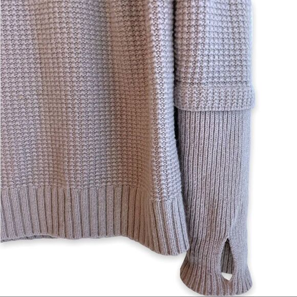 Cynthia Rowley Waffle Knit Tube Neck Alpaca Blend Sweater - Picture 4 of 8